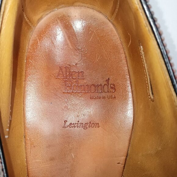 Vtg Allen Edmonds Men\'s Lexington Dress Shoes Burgundy, Size 11.5 B Resoled main image 4